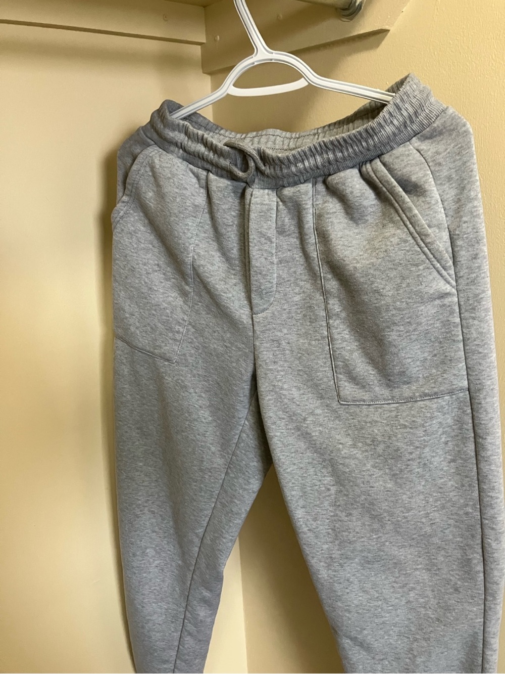 SHEIN Men’s S Grey Wide Leg Sweatpants - Elastic Drawstring Waist, Patch Pockets - Picture 5 of 5